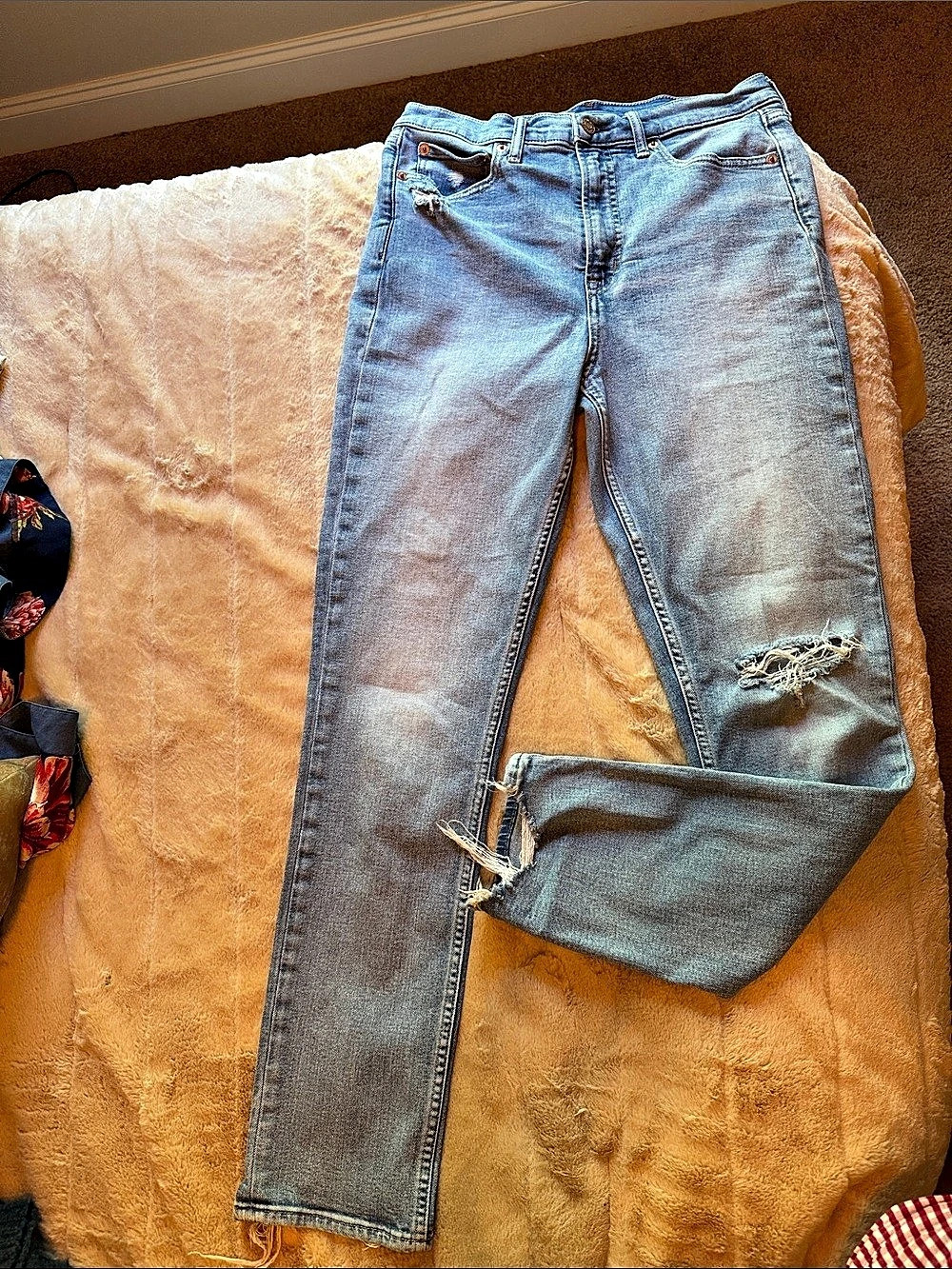GAP Cigarette High Rise Jeans Blue Waist 30